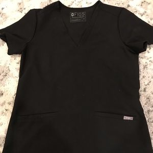 FIGS SCRUB SET BLACK XS